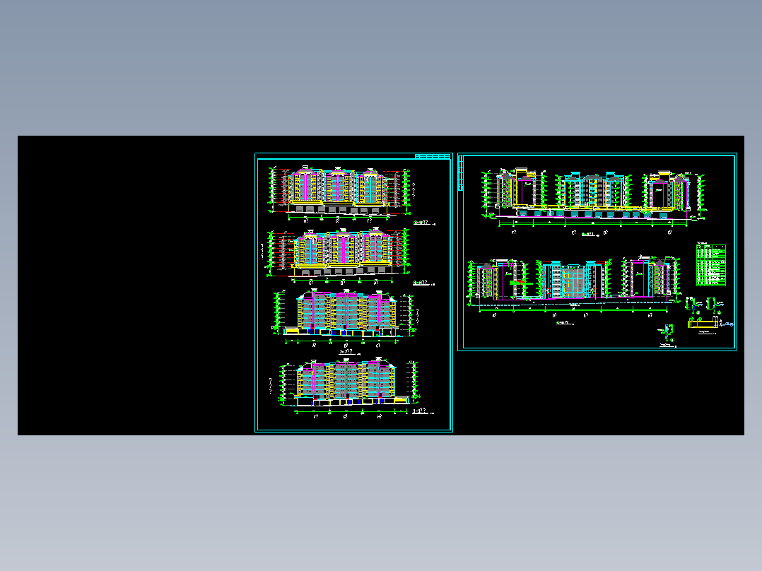 沿街多层商住楼立面方案扩初图