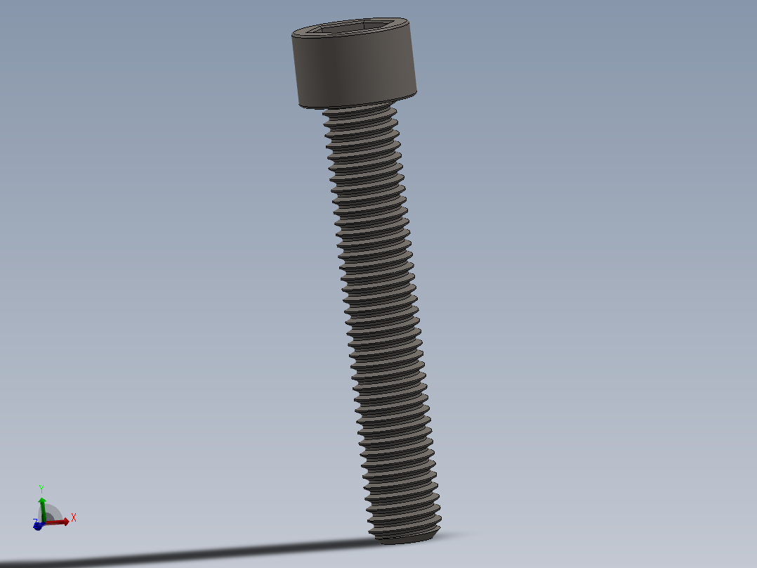 Screw_DIN_912_M10x60F_A2.SLDPRT公制内六角螺钉主视图