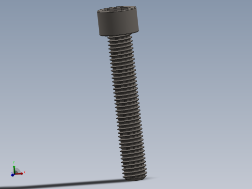 Screw_DIN_912_M10x60F_A2.SLDPRT公制内六角螺钉
