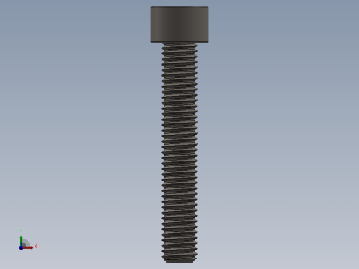 Screw_DIN_912_M10x60F_A2.SLDPRT公制内六角螺钉前视缩略图
