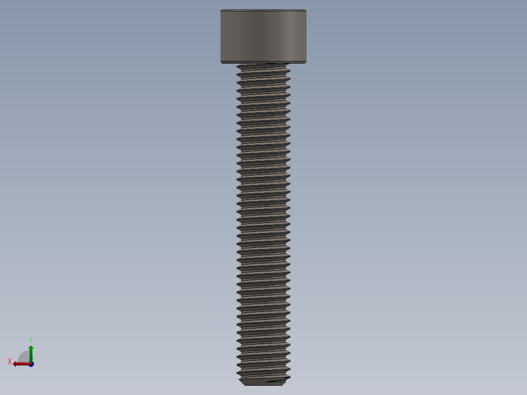 Screw_DIN_912_M10x60F_A2.SLDPRT公制内六角螺钉后视图