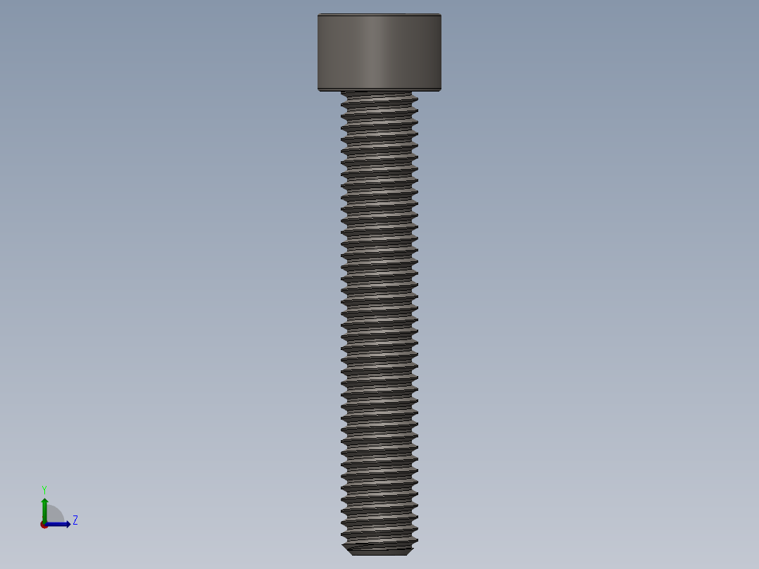 Screw_DIN_912_M10x60F_A2.SLDPRT公制内六角螺钉左视图