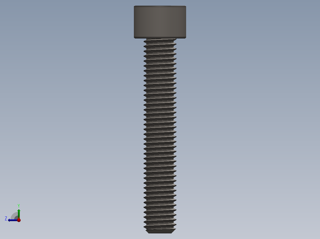 Screw_DIN_912_M10x60F_A2.SLDPRT公制内六角螺钉右视图