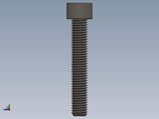 Screw_DIN_912_M10x60F_A2.SLDPRT公制内六角螺钉右视缩略图
