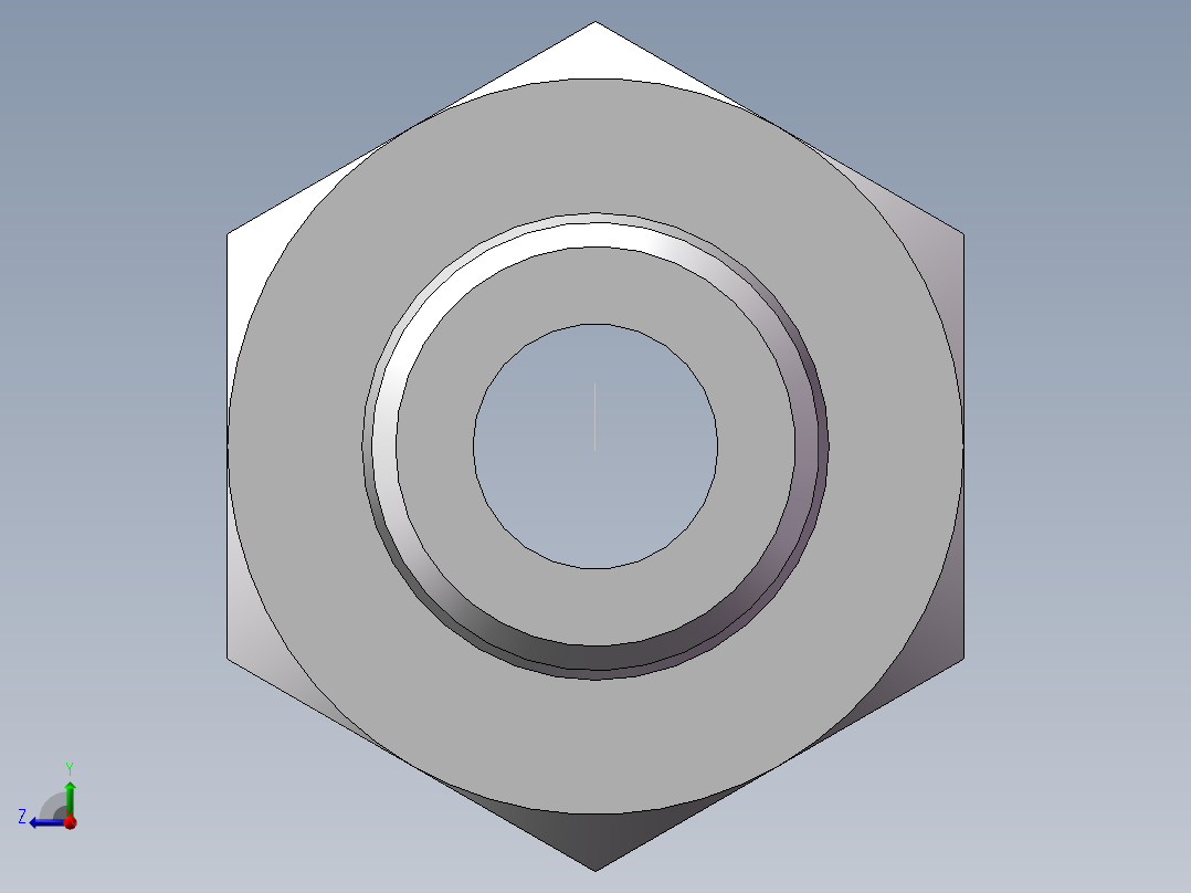 英制锥管螺纹直接头、1DT-24-06SP右视图