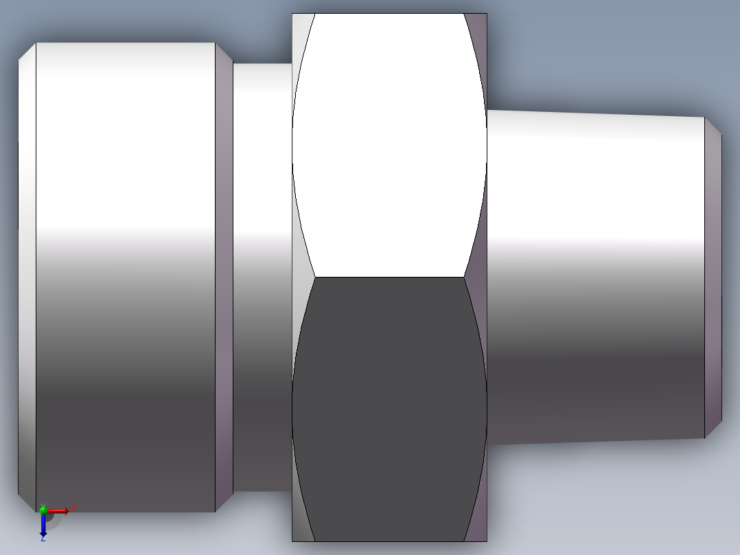 英制锥管螺纹直接头、1DT-24-06SP俯视图