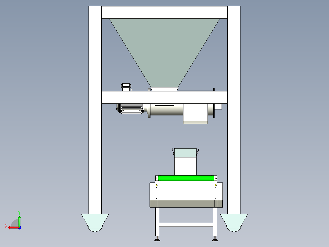 斗式给料机设计后视图
