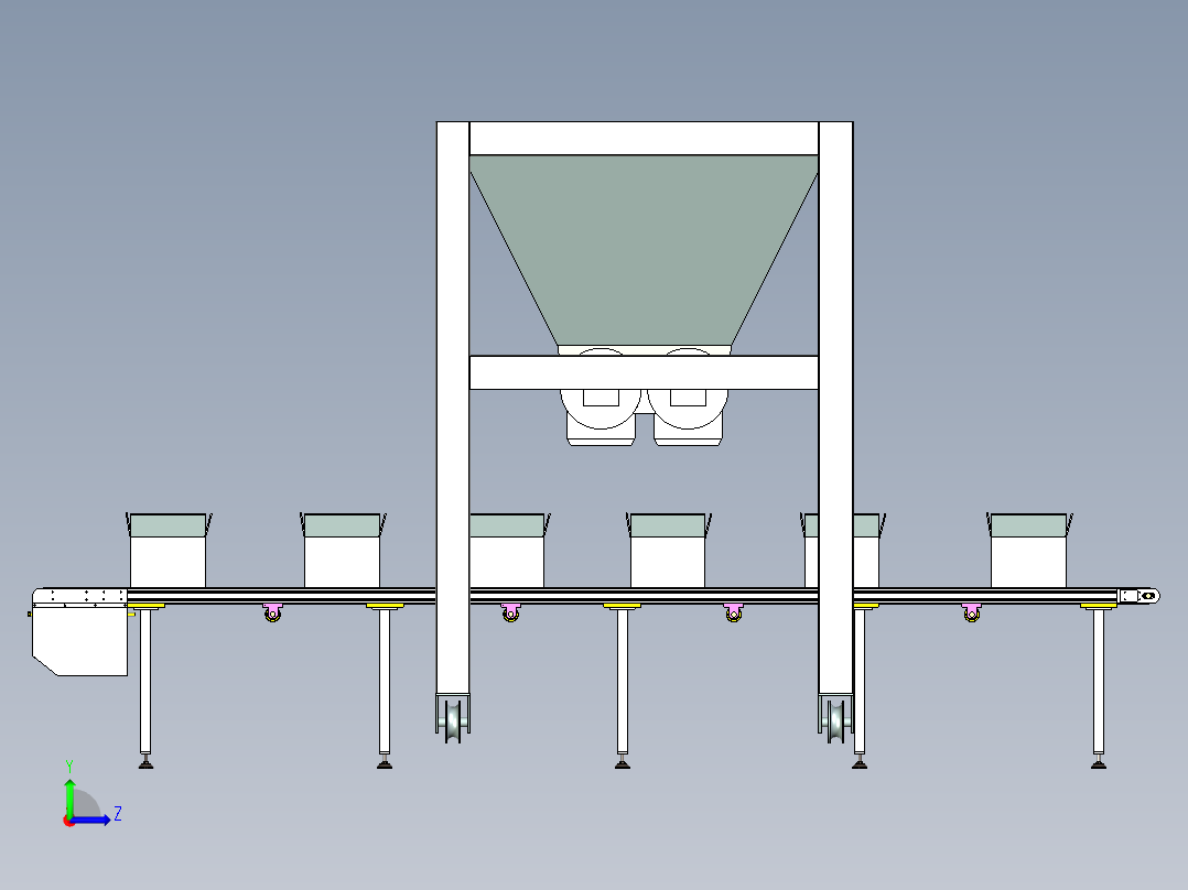 斗式给料机设计左视图