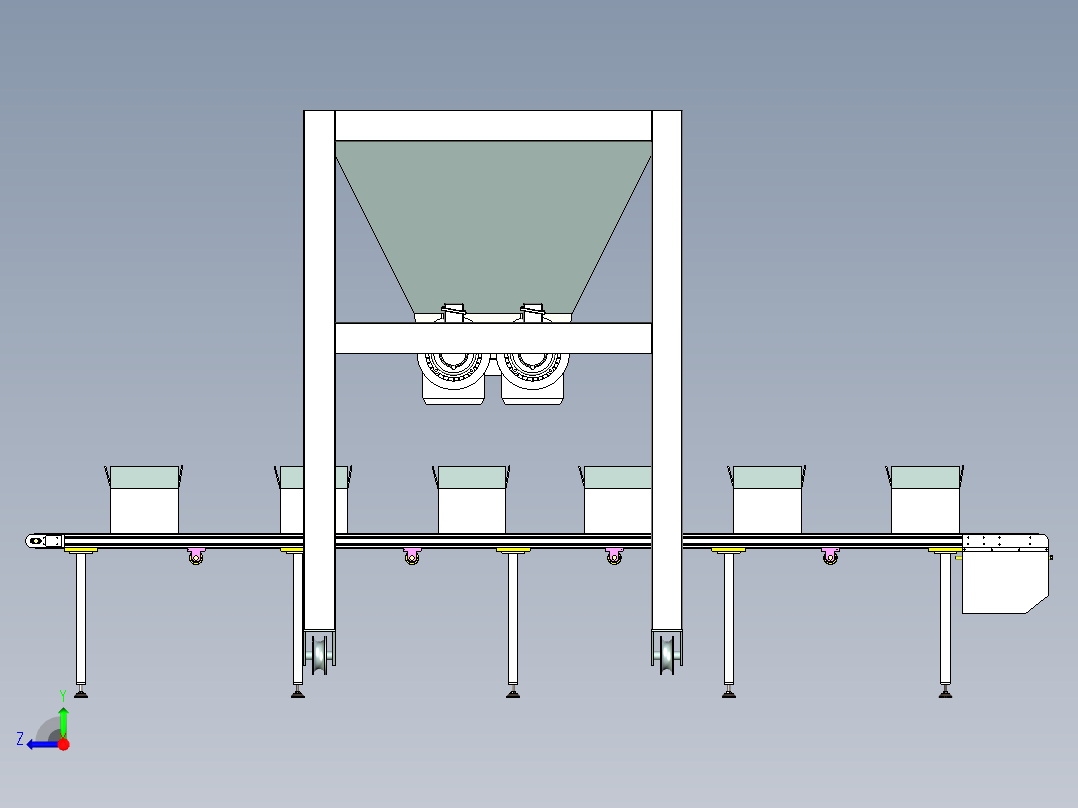 斗式给料机设计右视图