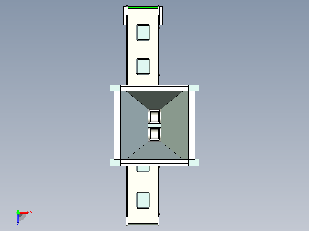 斗式给料机设计俯视图
