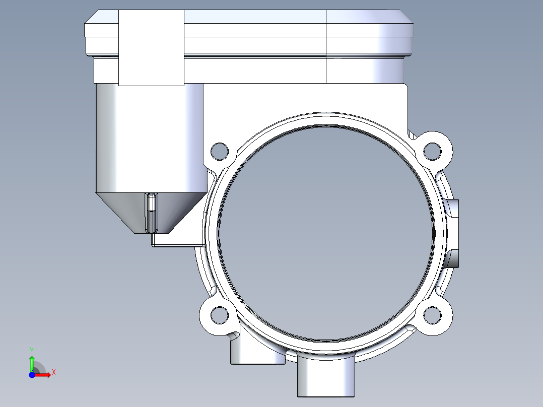 节气门外壳前视图