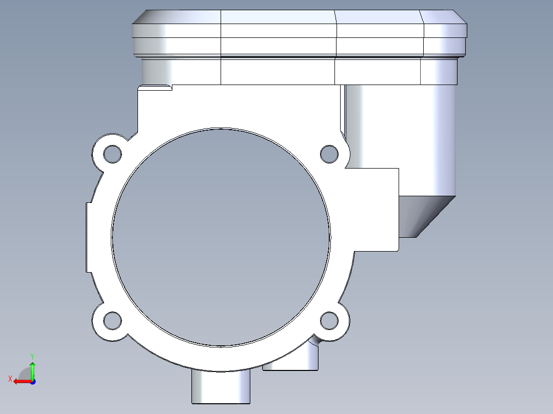 节气门外壳后视图