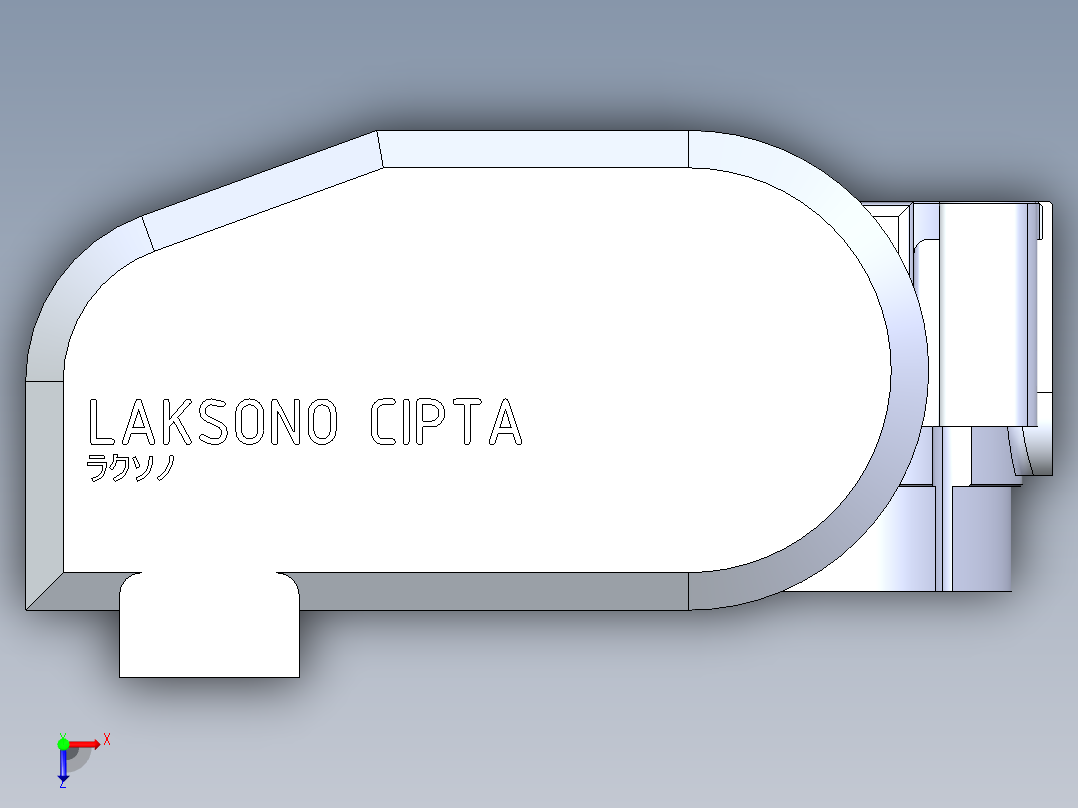 节气门外壳俯视图