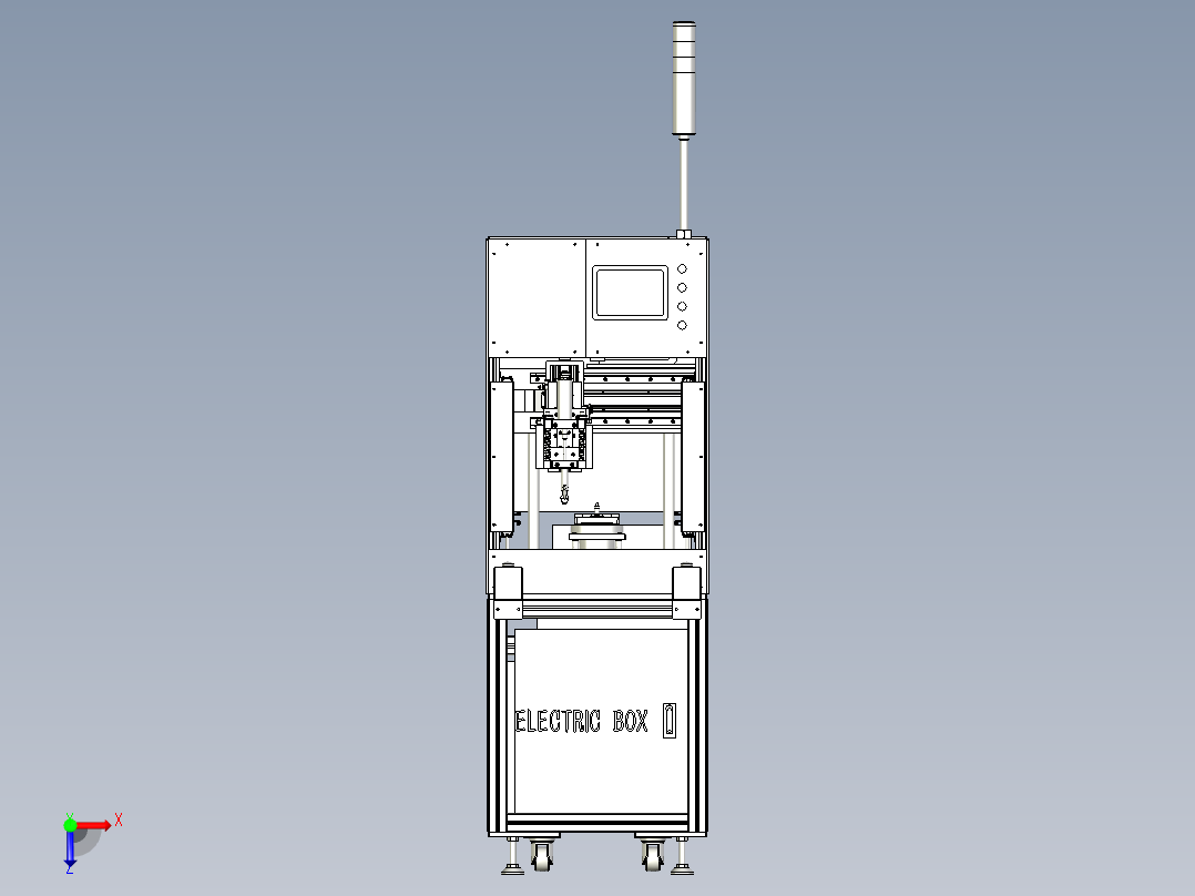 马达外壳锁螺丝机俯视图