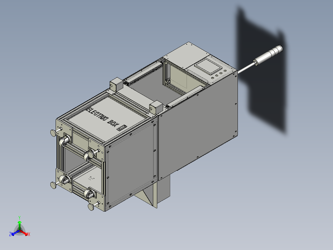 马达外壳锁螺丝机正等轴测图