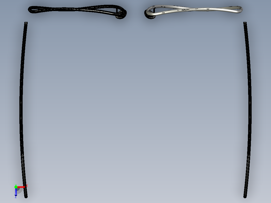 眼镜、墨镜俯视图