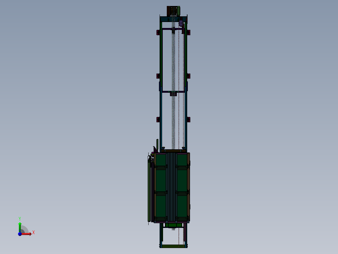 观光小型背包室内曳引牵引式电梯=1475946=300前视图