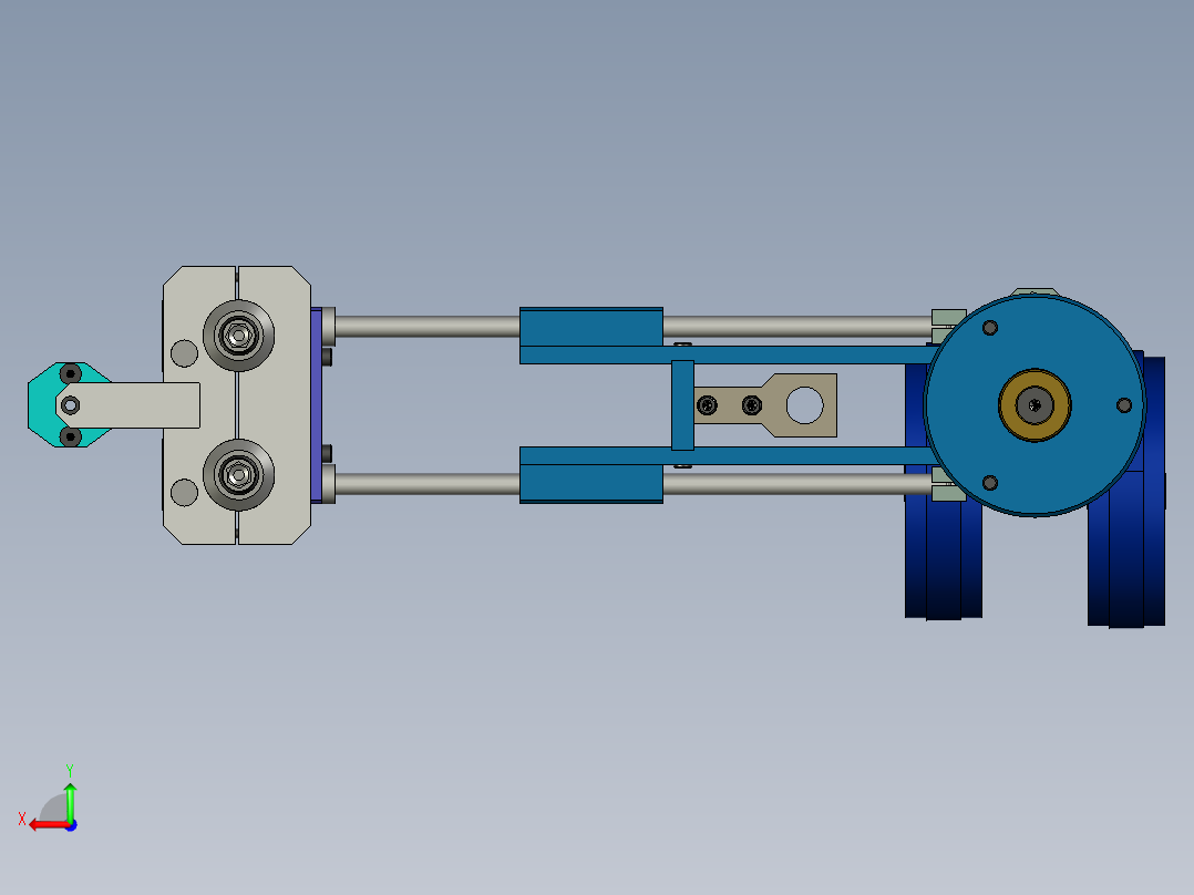自制打螺丝支架后视图