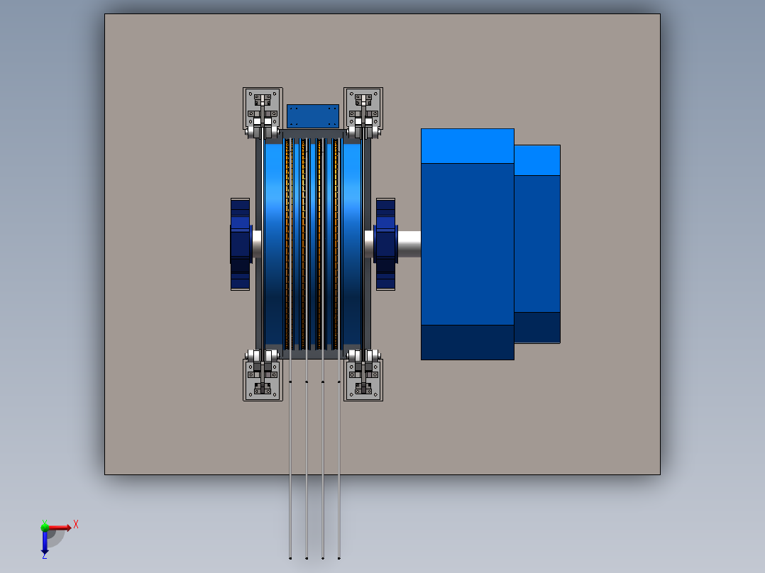 国外进口品牌各种规格多绳摩擦式提升机--JKMD-4.5×4III 提升机（国外品牌） 1221616--50俯视图