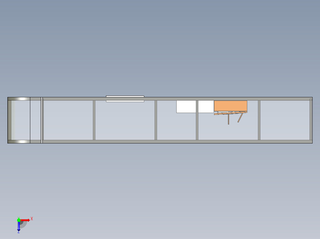 公交车站+应急站无人售卖机概念模型俯视图