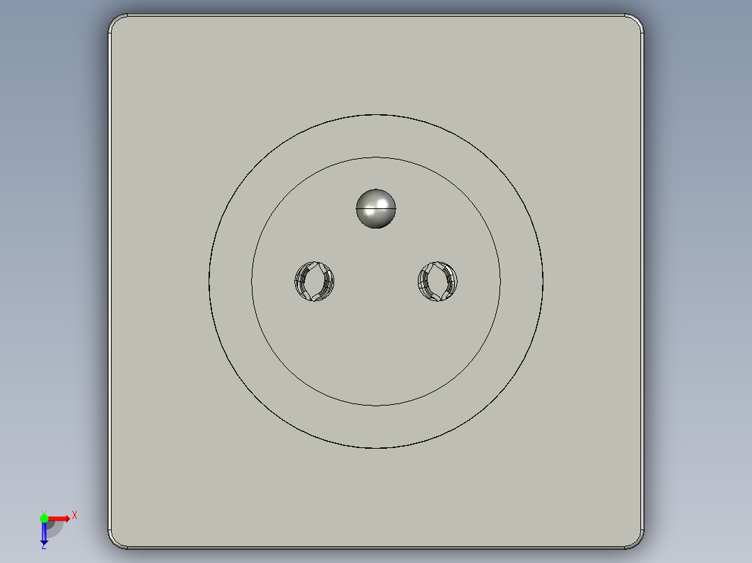 墙壁插座欧盟俯视图