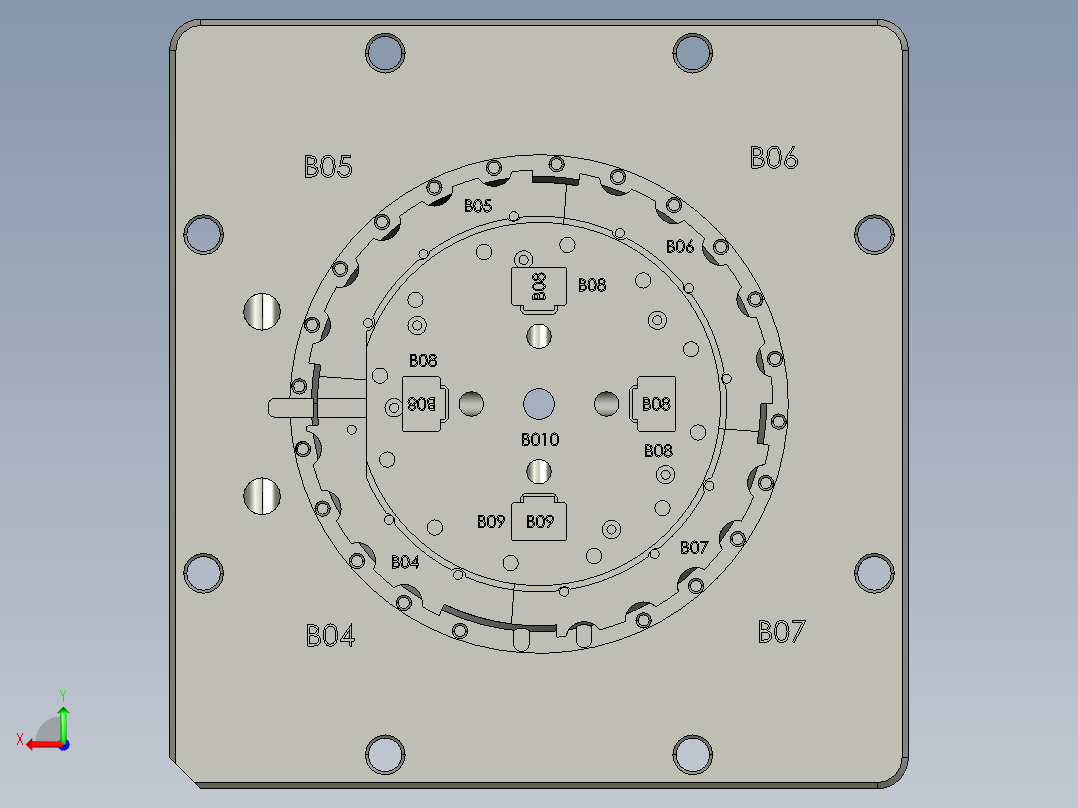 三相端子台全二注后视图