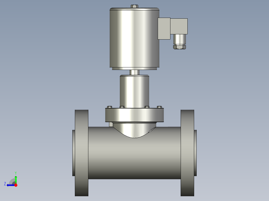 备份属于ZCZP型蒸汽电磁阀ZCZP-16-F-K右视图