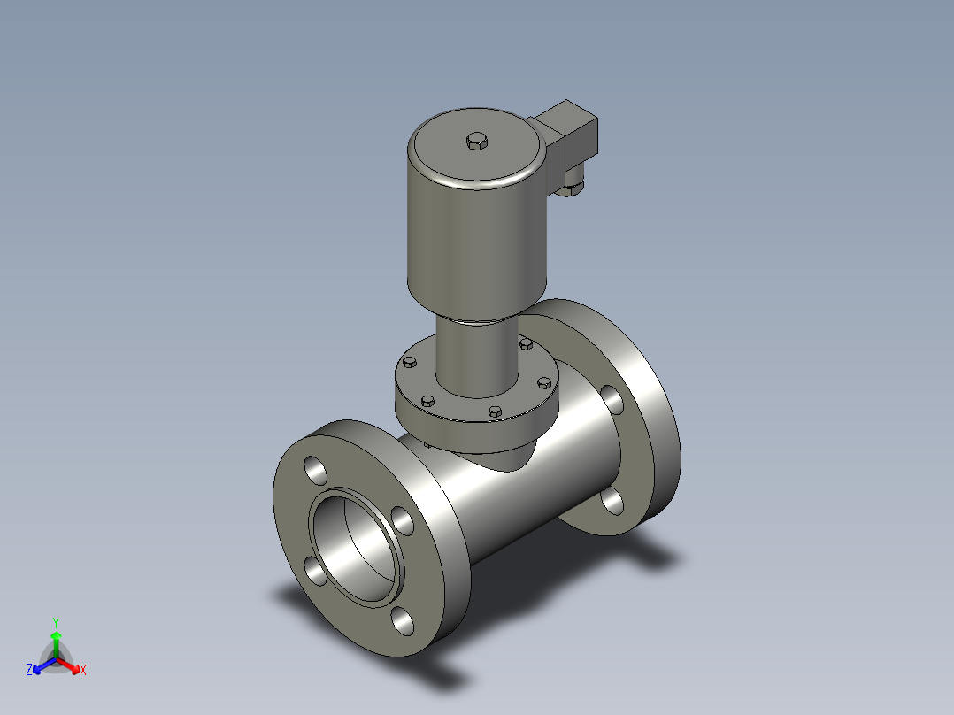 备份属于ZCZP型蒸汽电磁阀ZCZP-16-F-K正等轴测图
