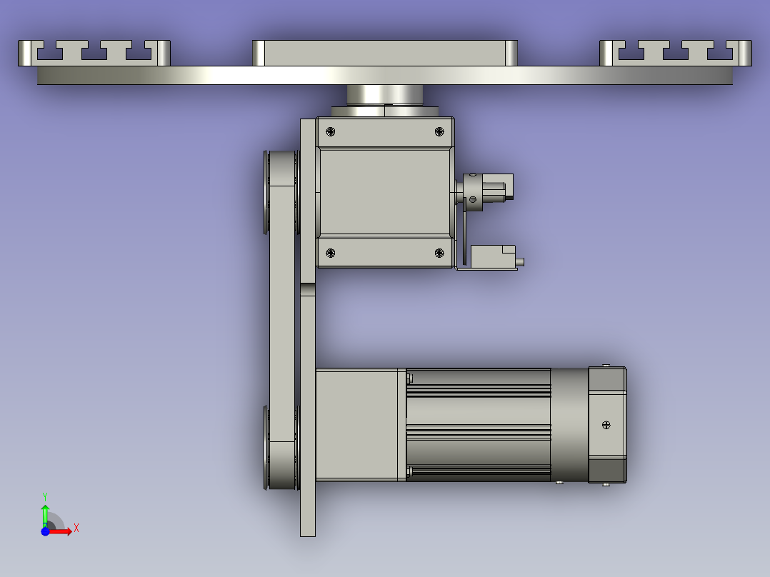 转盘的组件前视图