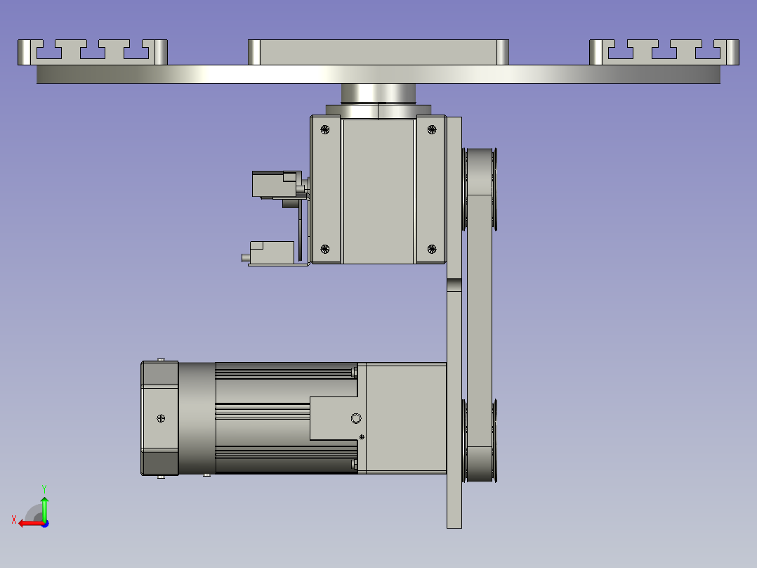 转盘的组件后视图