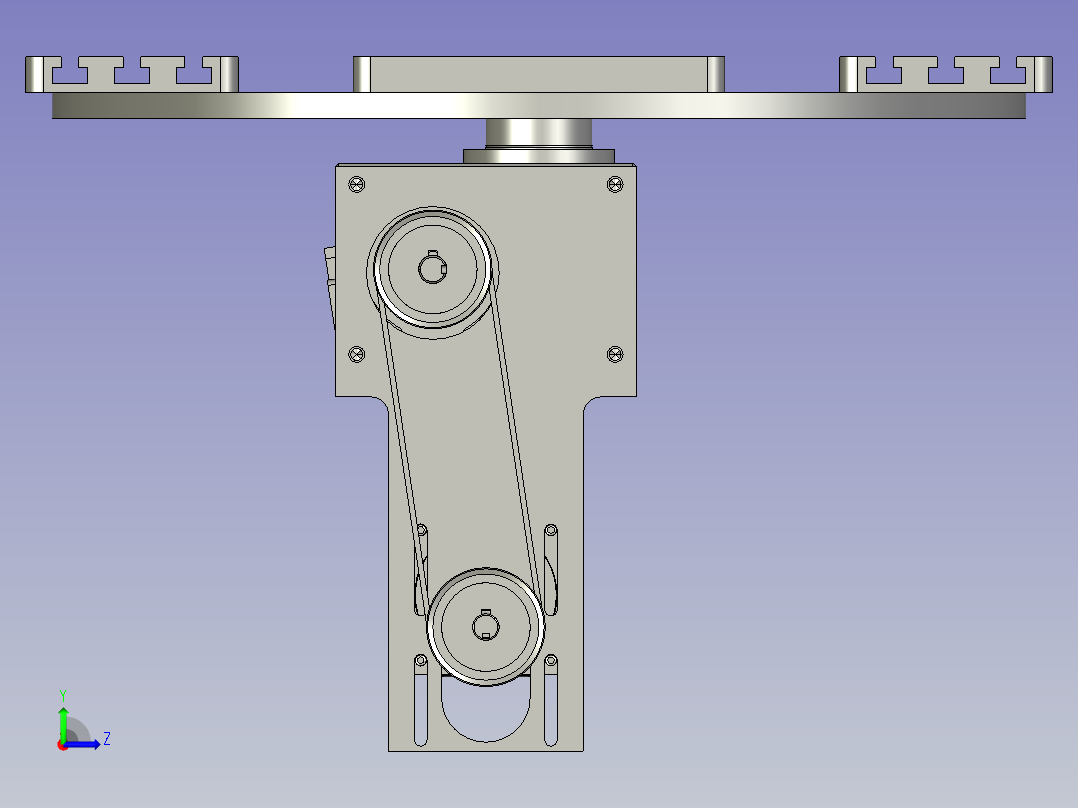 转盘的组件左视图