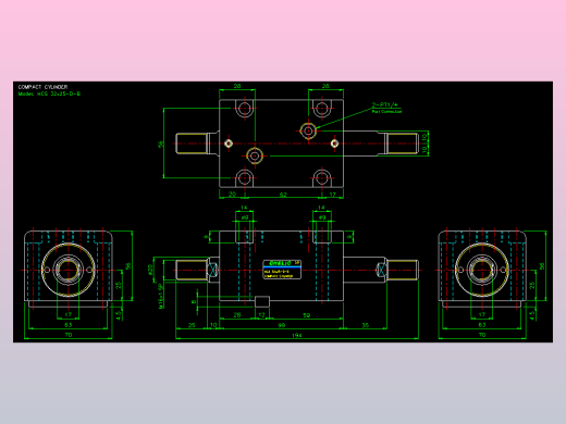 薄型气缸转角下压缸2D-HCS32x25-D-B