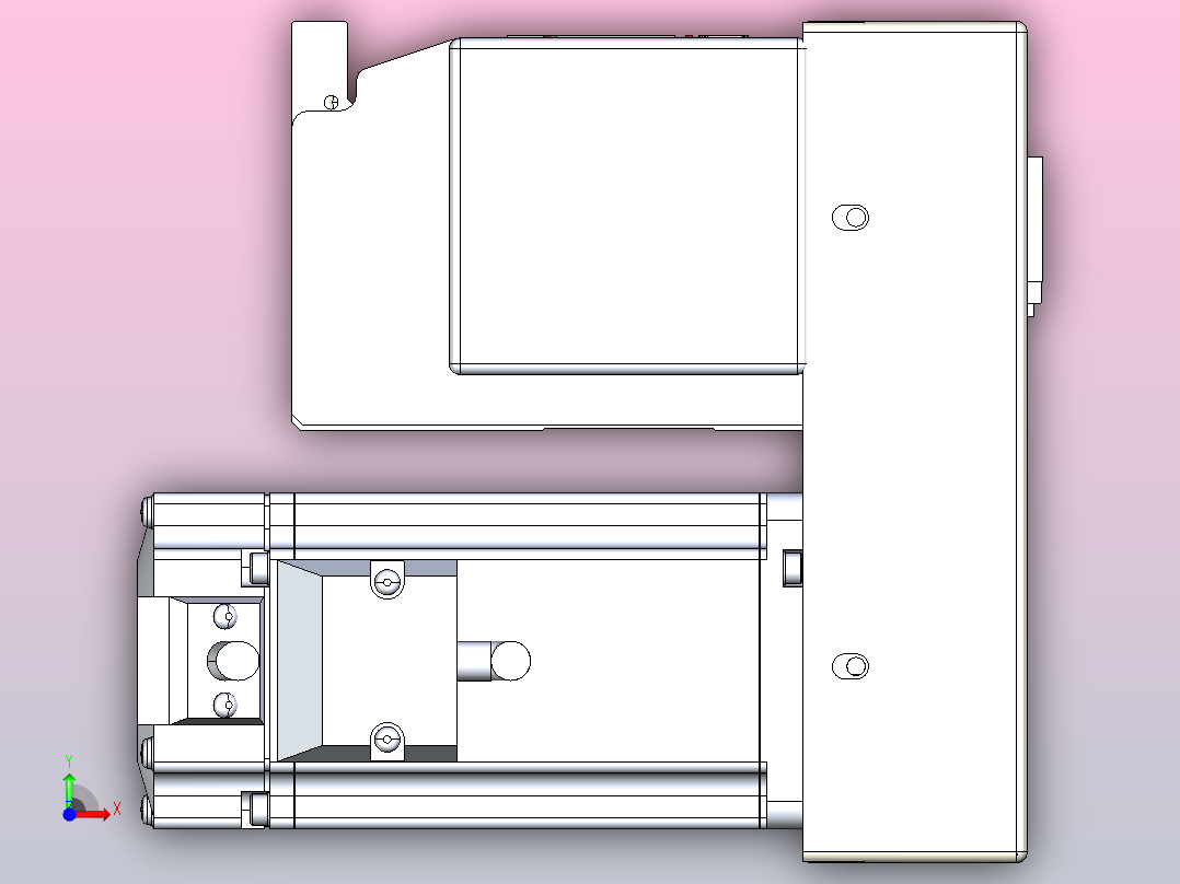 皮带直线轴半封闭可选导轨TPA-HNB-120D-110-L150-RP-Y-P40-N3前视图