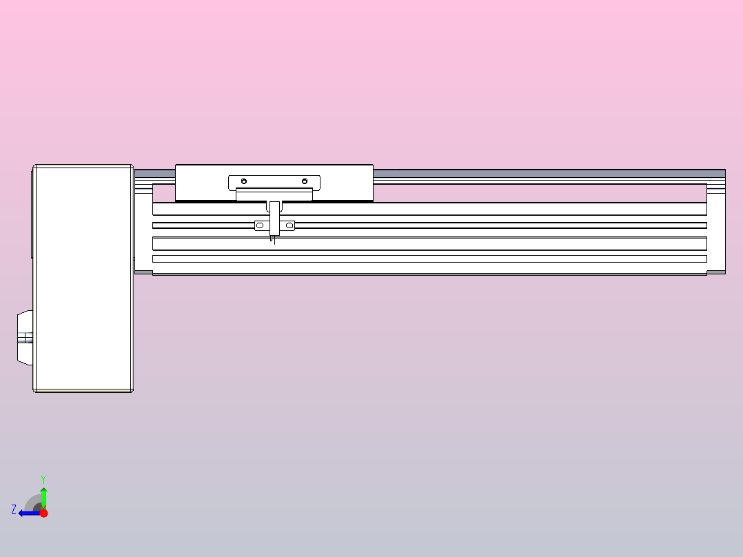 皮带直线轴半封闭可选导轨TPA-HNB-120D-110-L150-RP-Y-P40-N3右视图