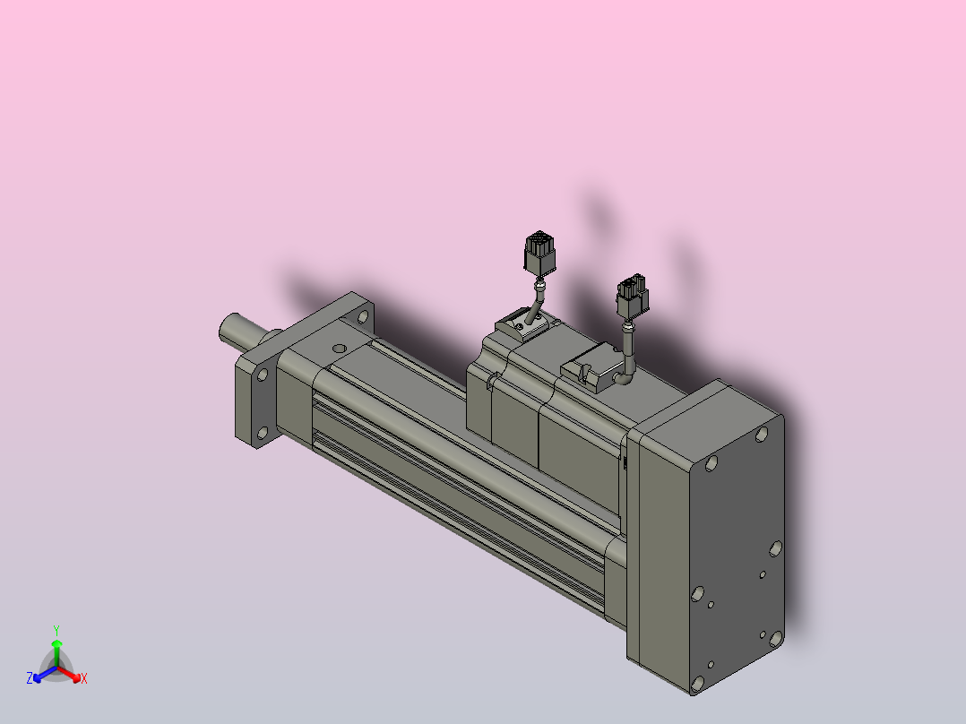轻载电动缸TPA-ESR50-1610C-L150-MR-FA-W-P75-C3主视图