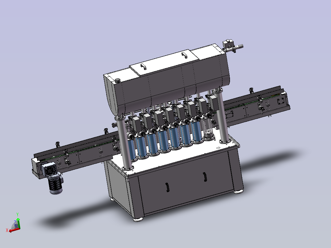 直列式灌装机结构设计主视图