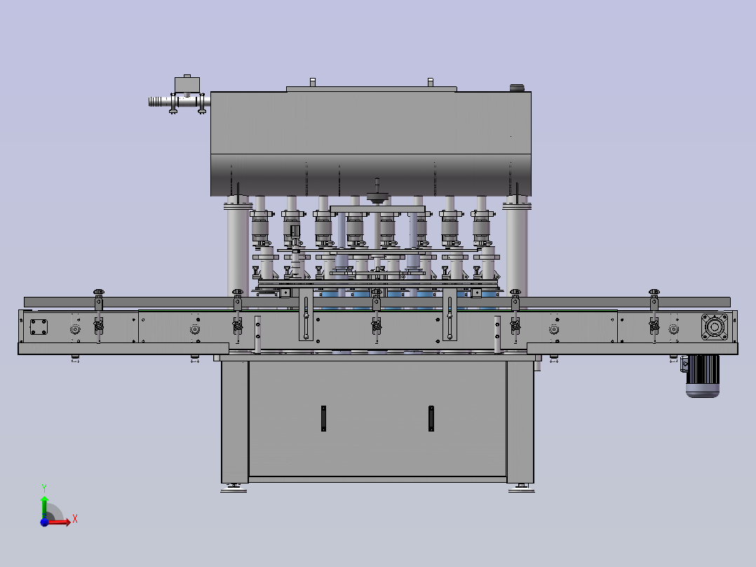 直列式灌装机结构设计前视图