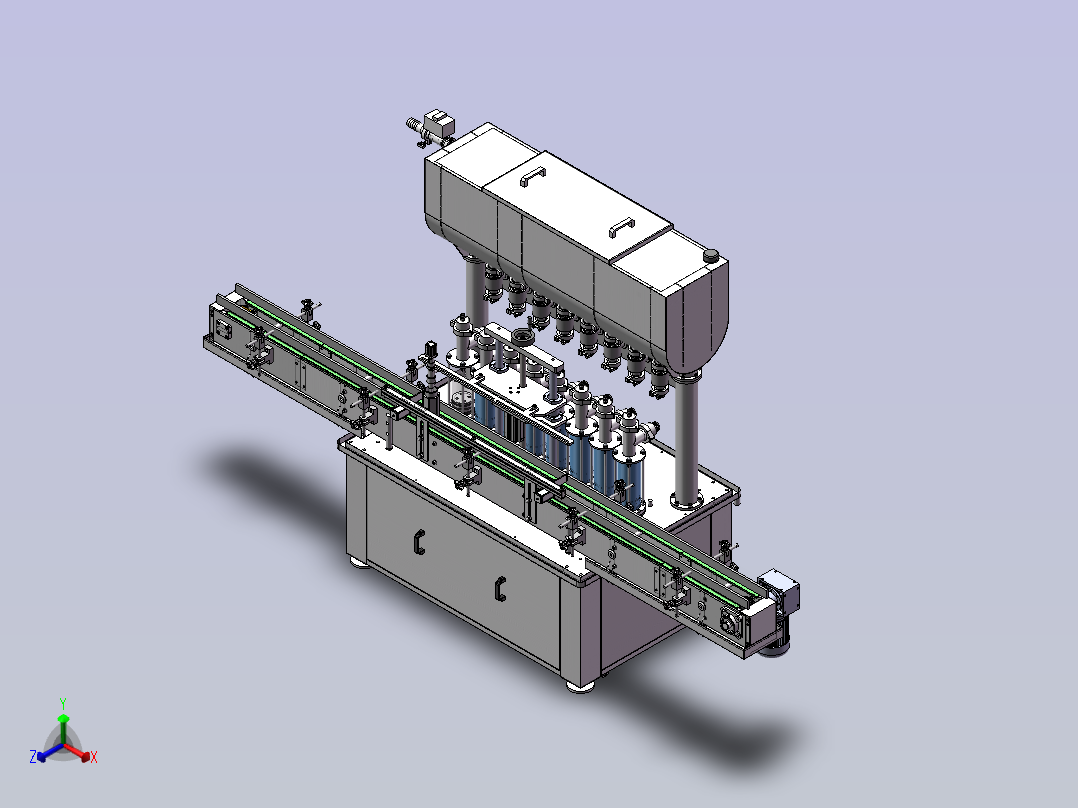 直列式灌装机结构设计正等轴测图