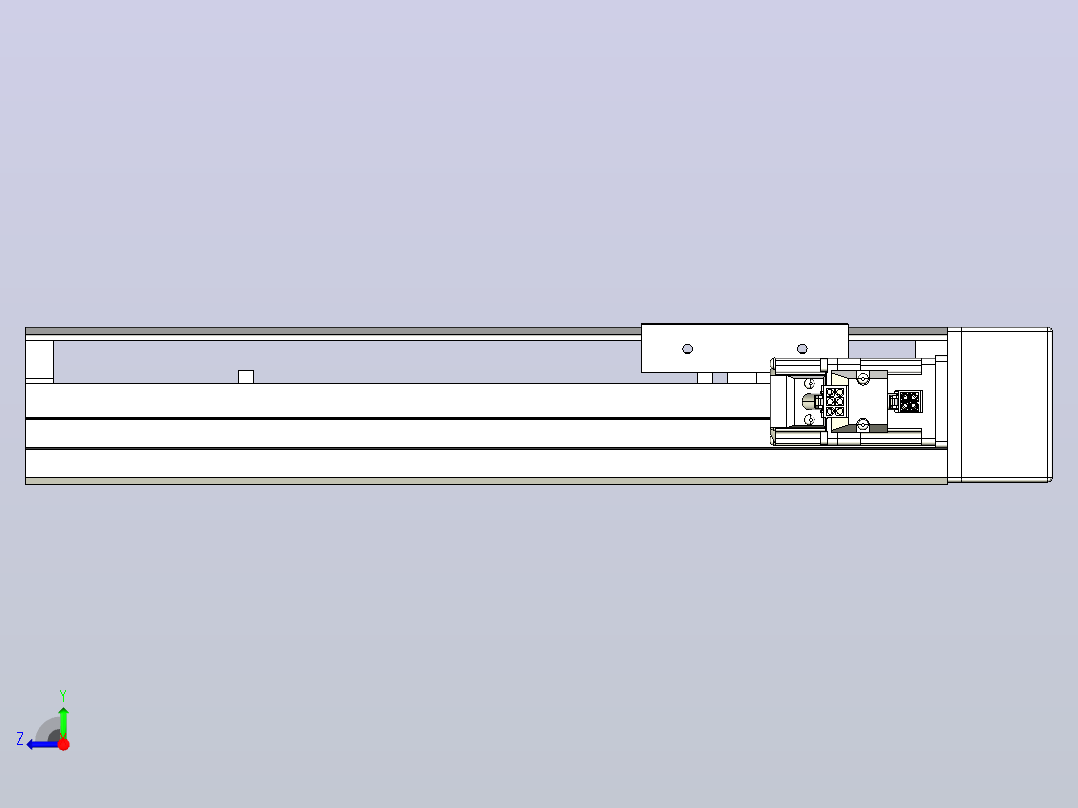 MTH12标准螺杆滑台[MTH12-L#-200-BR-P10-C3]右视图