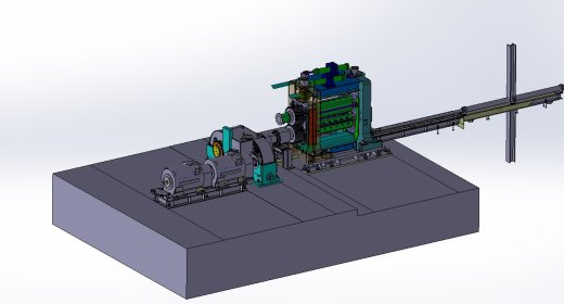 用于剪切轧件的飞剪结构3D图纸 STEP格式缩略图