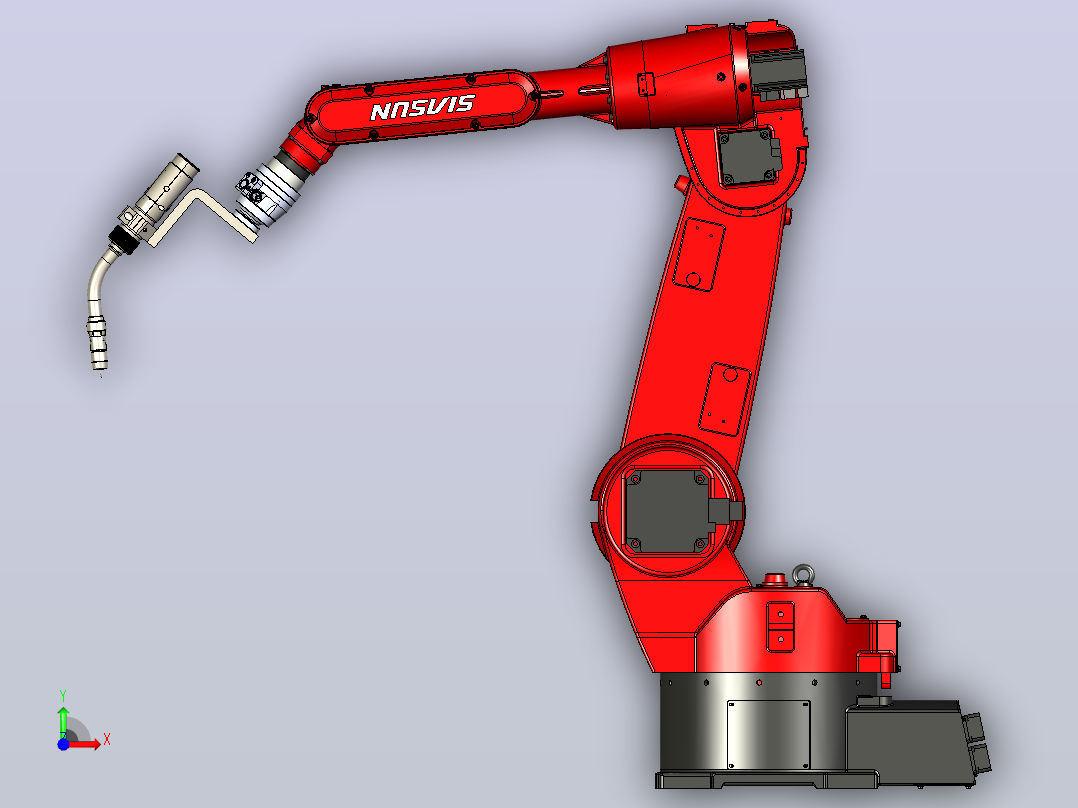 新松SR10C机器人3D模型前视图