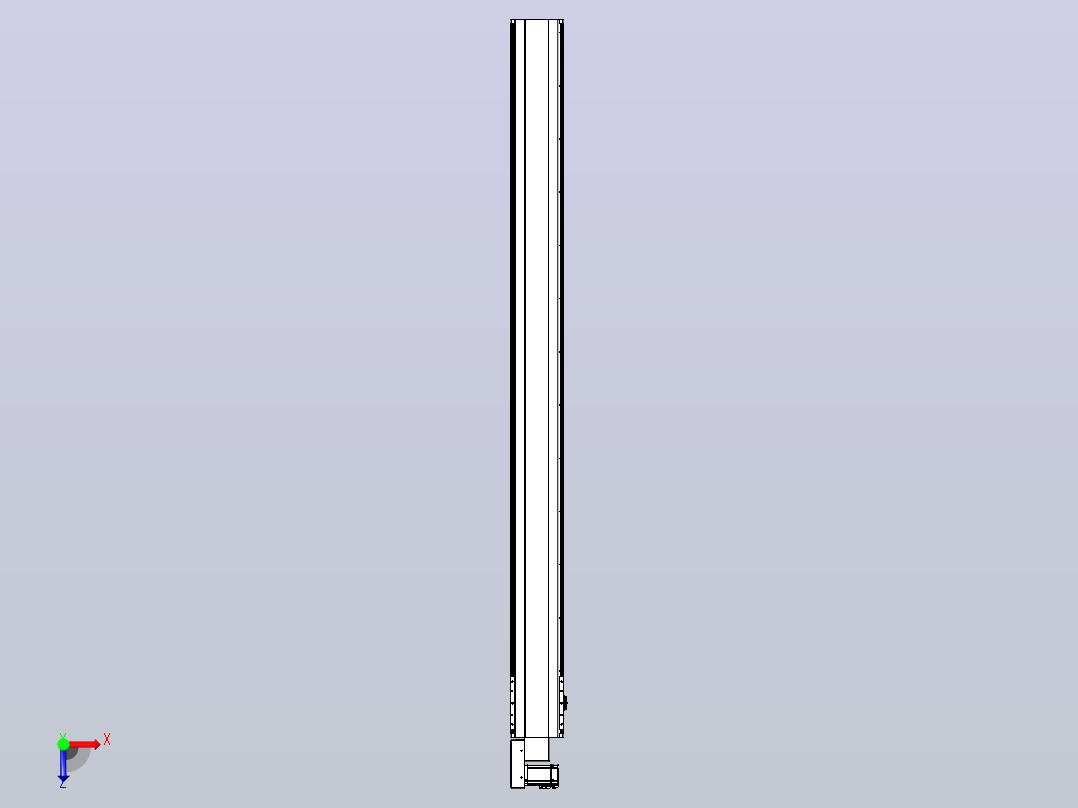皮带直线轴半封闭可选导轨TPA-HNB-202D-140-L2350-ML-Y-P75-N3俯视图