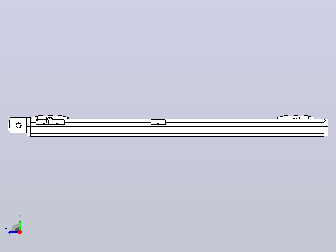 皮带直线轴双滑块型TPA-GCBS-80-P60-L375-DR-M20-N3右视图