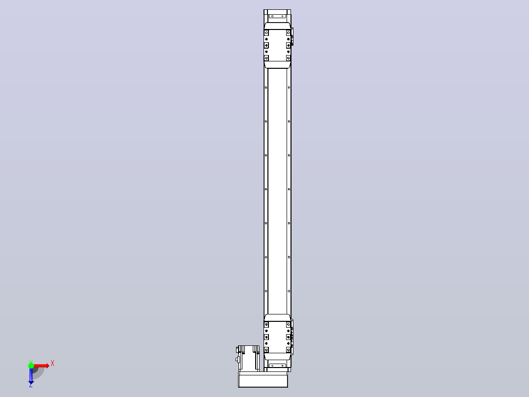 滚珠丝杠线性轴TPA-GCRS-80-1610C-L325-MR-M20-N3俯视图