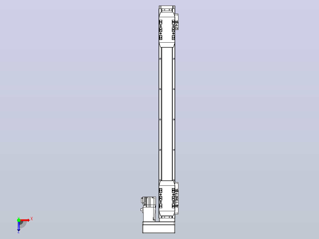 滚珠丝杠线性轴TPA-GCRS-50-1205C-L200-MR-M10-N3俯视图