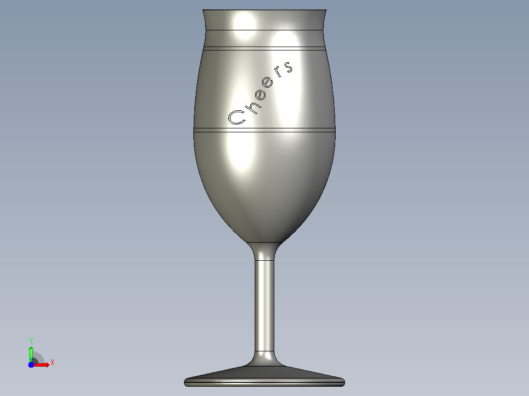 酒杯前视图