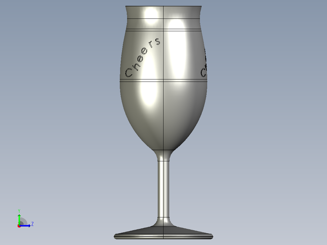 酒杯左视图