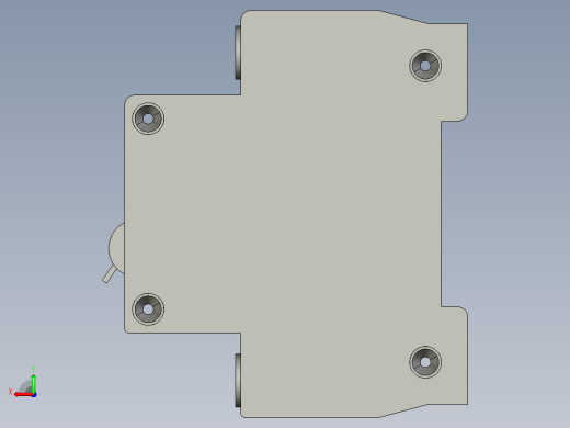 单极断路器模块CATIA V5 R17 DISJUNTOR单极模块中的标清C6 2P模型后视缩略图