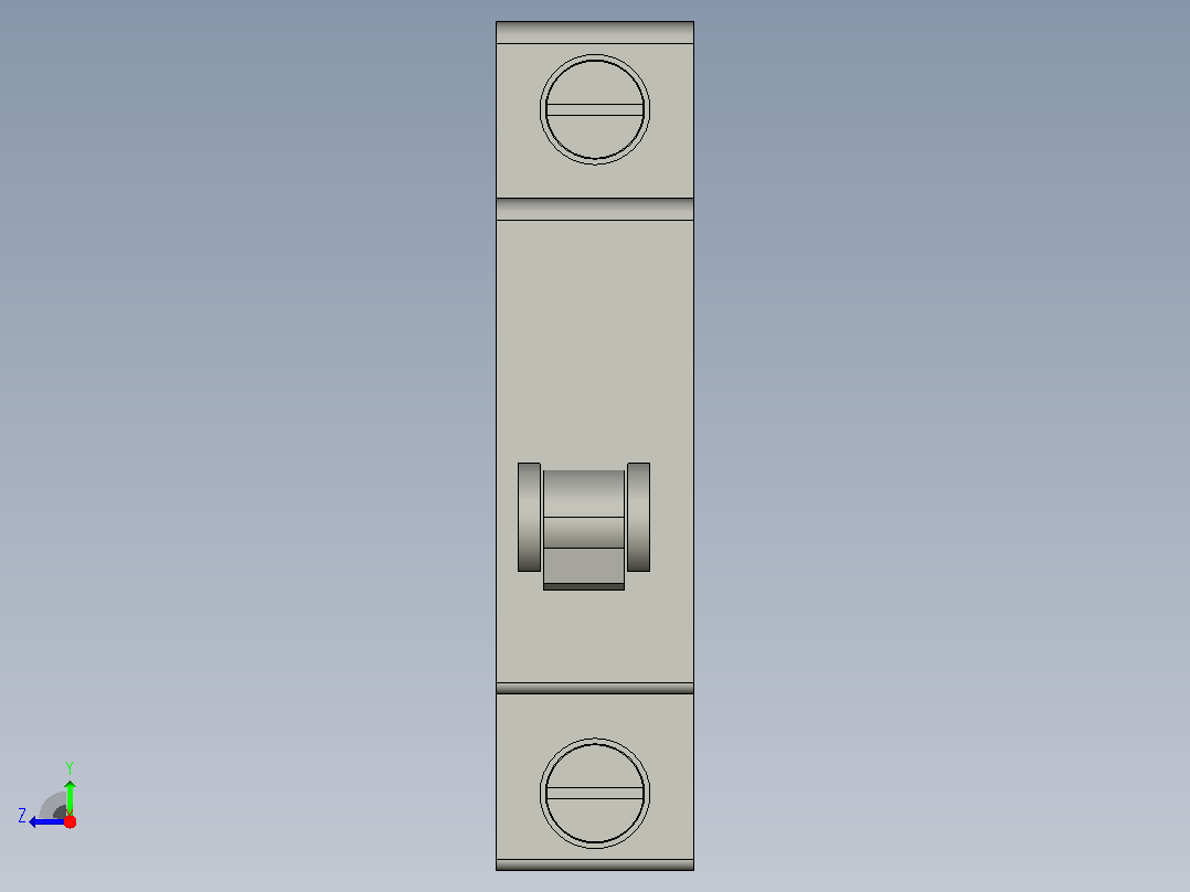 单极断路器模块CATIA V5 R17 DISJUNTOR单极模块中的标清C6 2P模型右视图