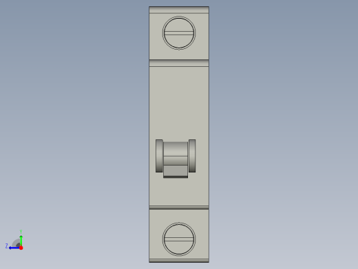 单极断路器模块CATIA V5 R17 DISJUNTOR单极模块中的标清C6 2P模型右视缩略图